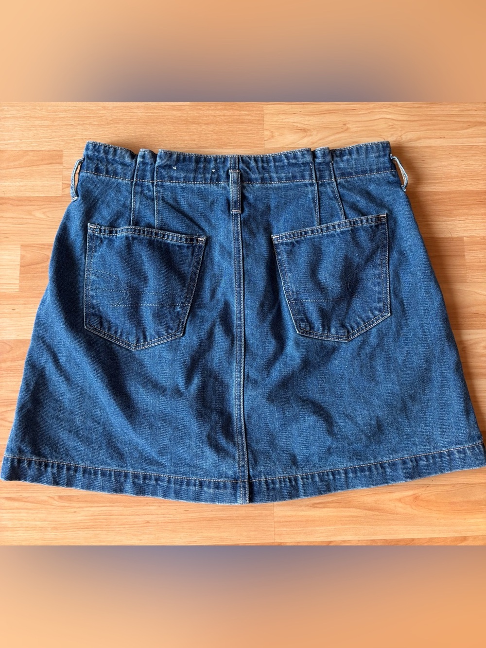 American Eagle Denim/Jean Button-Front A-Line Skirt - Picture 5 of 8